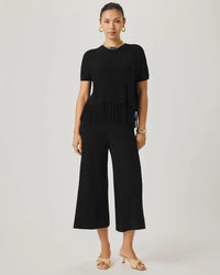 Splendid - Cella Jane Collection - Short Sleeve Fringe Sweater