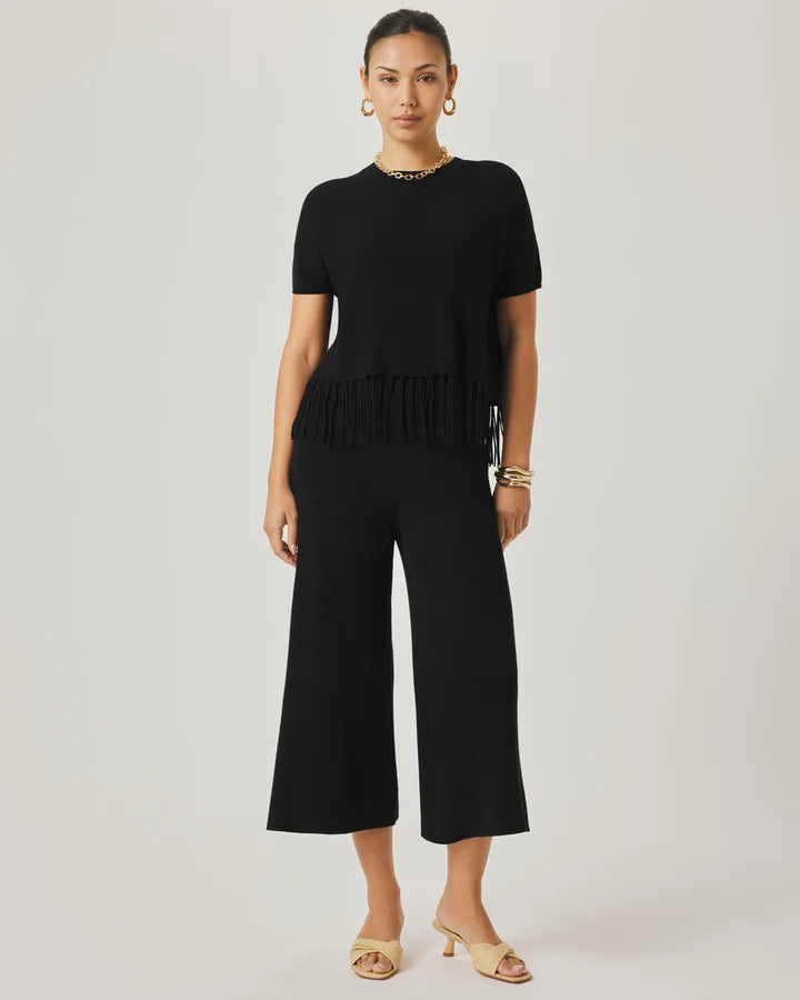 Splendid - Cella Jane Collection - Short Sleeve Fringe Sweater