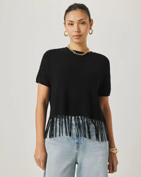 Splendid - Cella Jane Collection - Short Sleeve Fringe Sweater