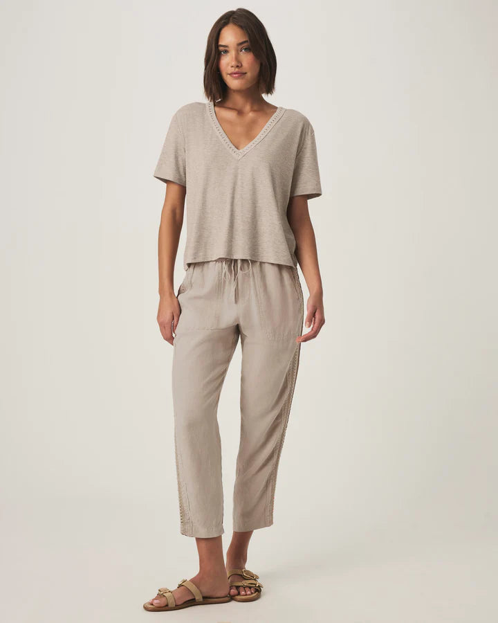 Splendid - Kacey Crochet V-Neck Tee