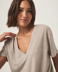 Splendid - Kacey Crochet V-Neck Tee