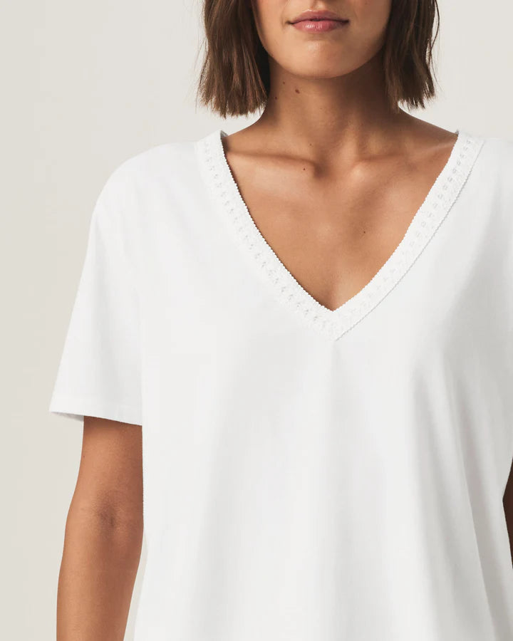 Splendid - Kacey Crochet V-Neck Tee
