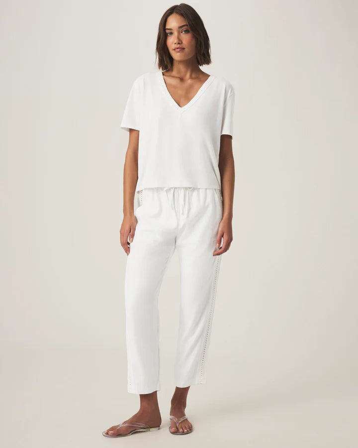 Splendid - Kacey Crochet V-Neck Tee