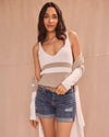 Splendid - Octavia Sweater Tank in Fawn Block Stripe