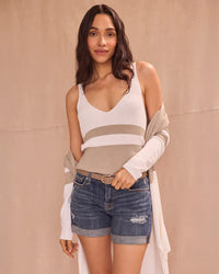 Splendid - Octavia Sweater Tank in Fawn Block Stripe