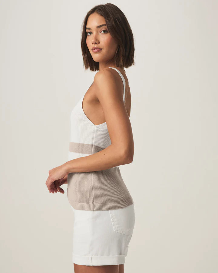 Splendid - Octavia Sweater Tank in Fawn Block Stripe