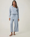 Splendid - Terry Quarter Zip Sweatshirt in Bleached Indigo