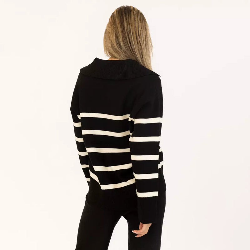 Lyla & Luxe - Bella Pullover in Black/White Stripe