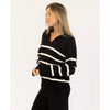 Lyla & Luxe - Bella Pullover in Black/White Stripe