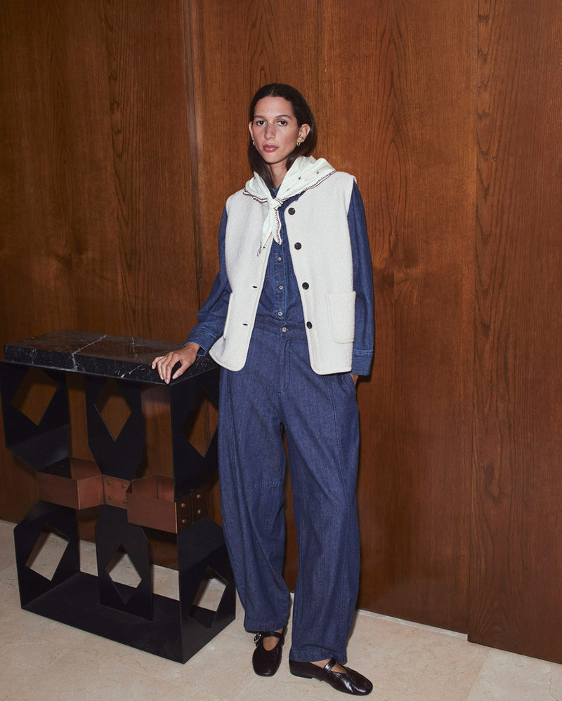YERSE - Balloon Fit Jeans in Indigo Blue