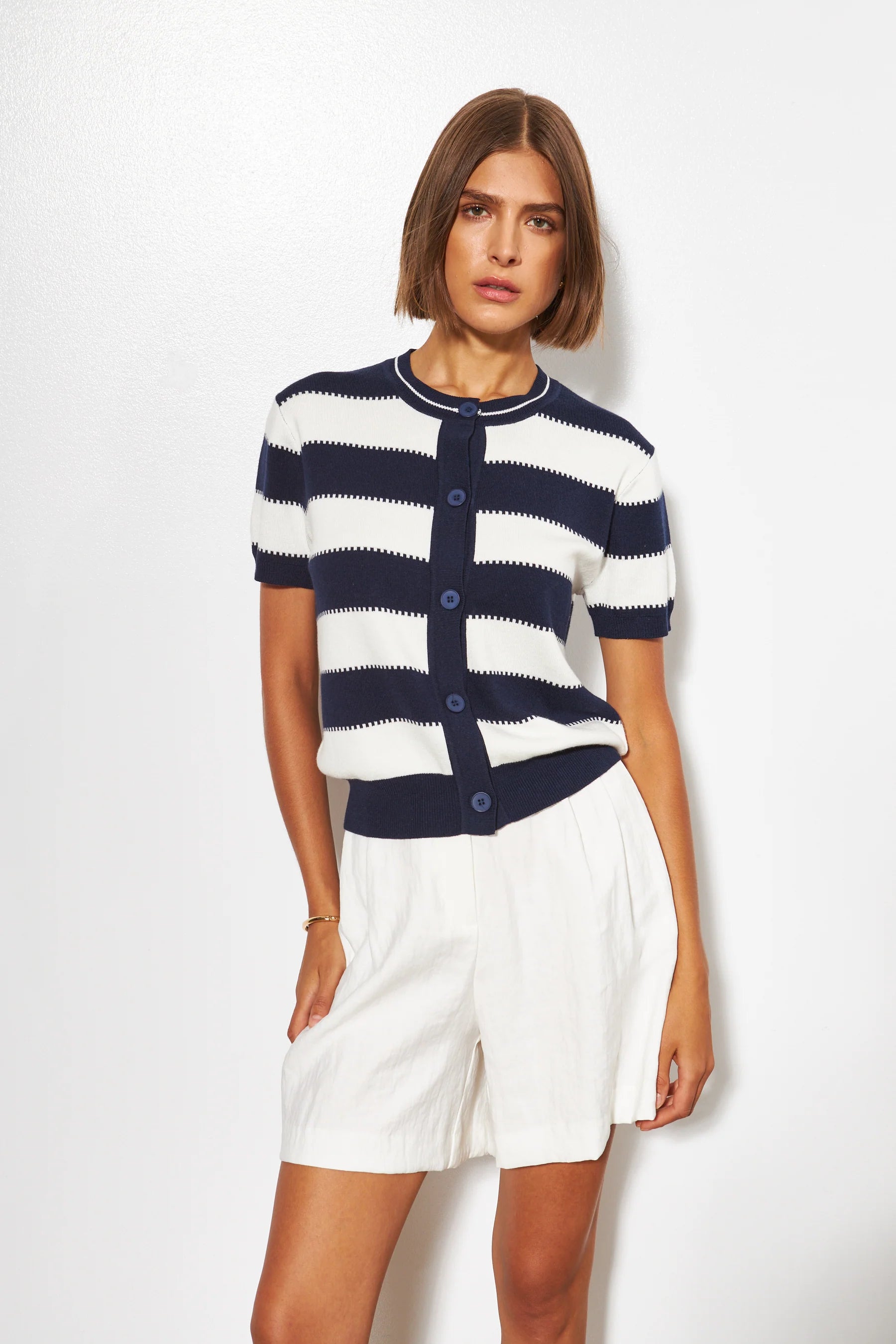 LINE Knitwear - Everly Cardigan in Sailor