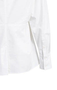 YAYA - A-Line Blouse with Stand Collar in Pure White