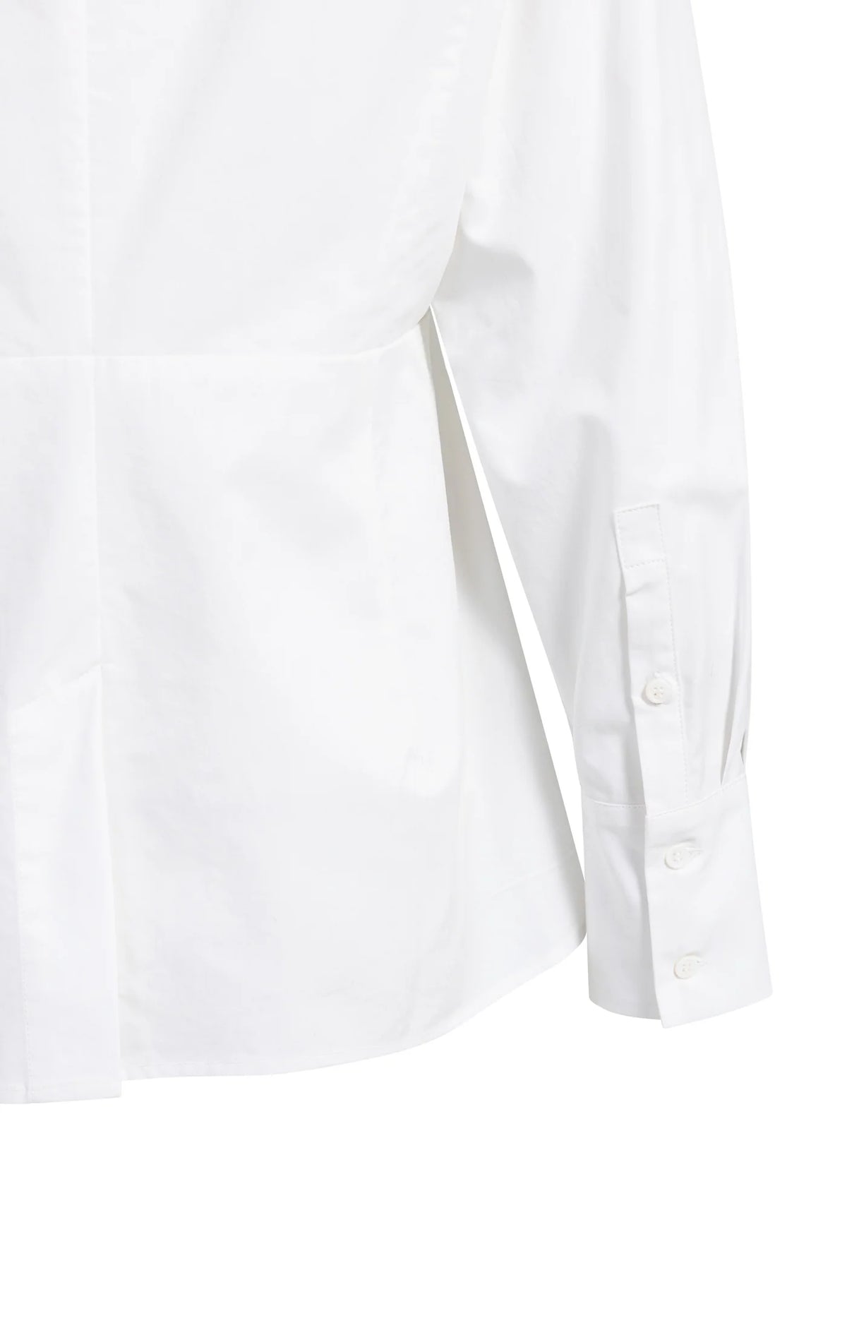 YAYA - A-Line Blouse with Stand Collar in Pure White