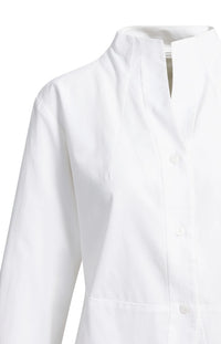 YAYA - A-Line Blouse with Stand Collar in Pure White