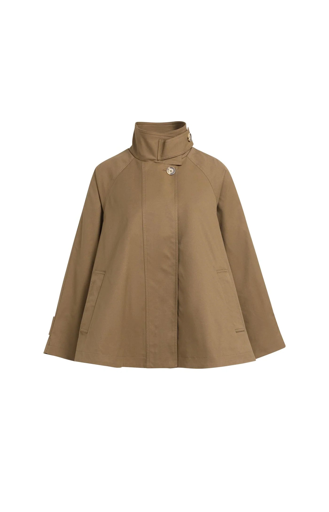YAYA - Woven A-Line Trenchcoat Jacket - Teak Brown