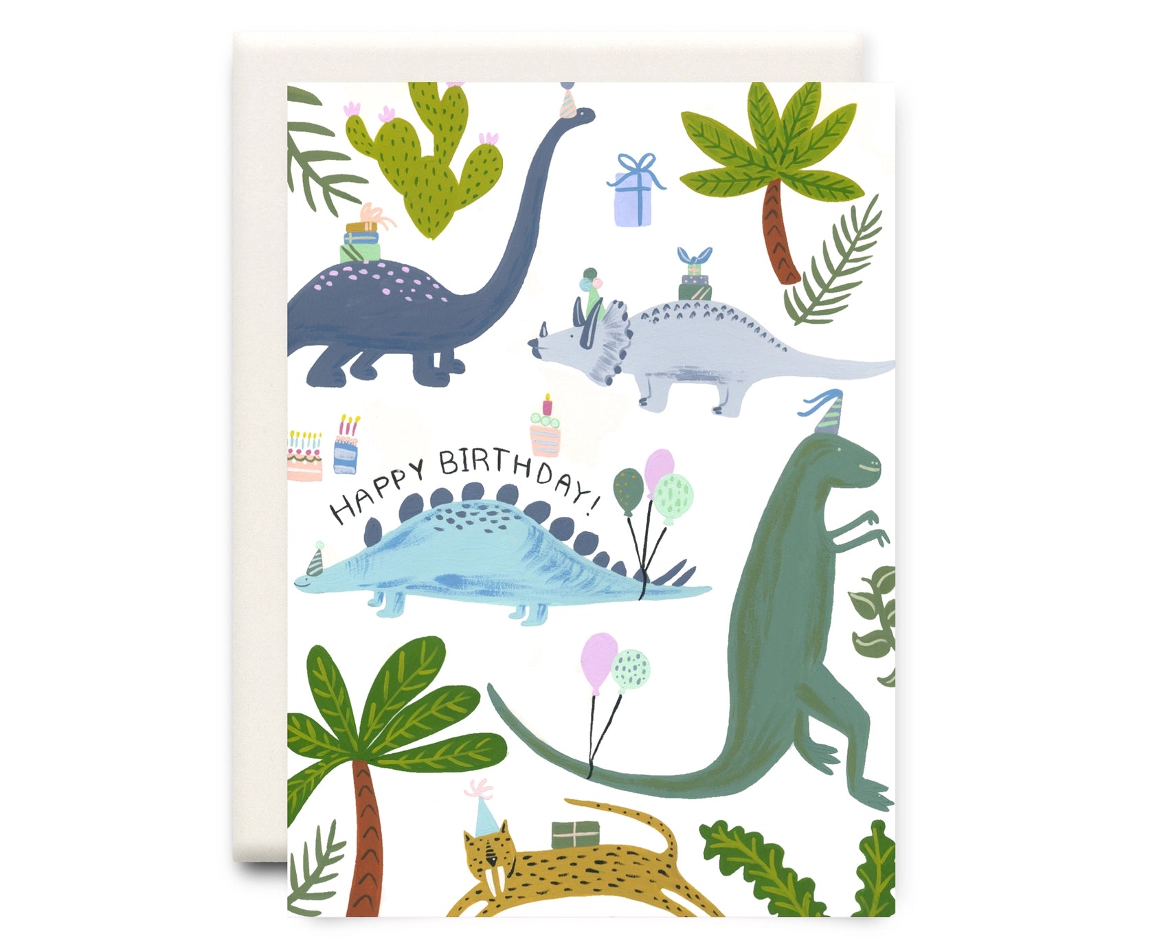 Inkwell Cards - Dino Birthday - Birthday Greeting Card