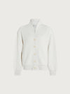 Varley - Celeste Button Through Sweat in Ivory Marl