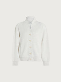 Varley - Celeste Button Through Sweat in Ivory Marl