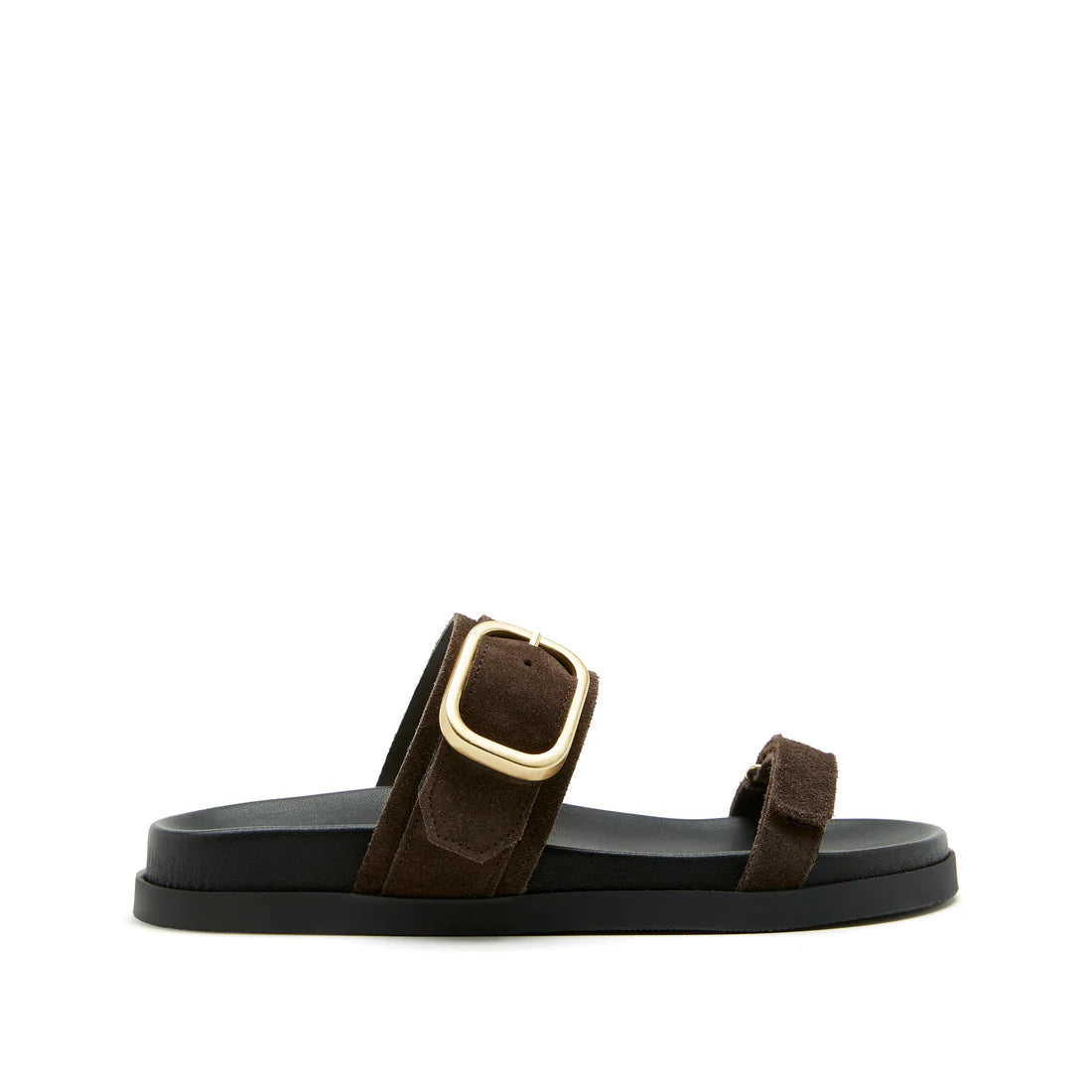 Sister x Soeur - Asha - Suede Sandal in Dark Brown