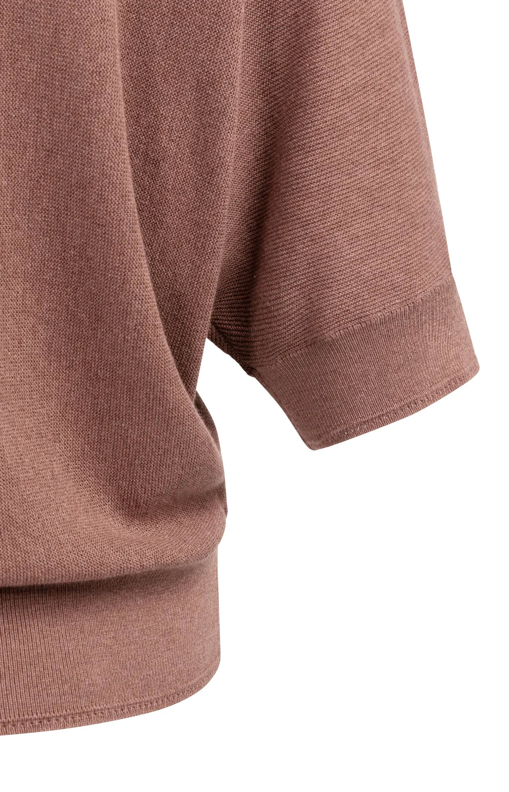 YAYA - Batwing Short Sleeve Cardigan in Burlwood Pink Melange