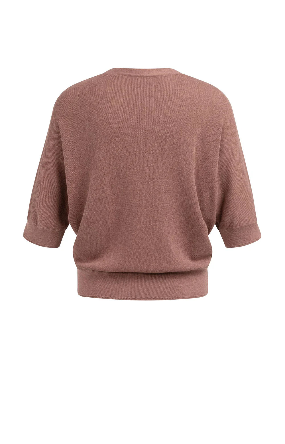 YAYA - Batwing Short Sleeve Cardigan in Burlwood Pink Melange