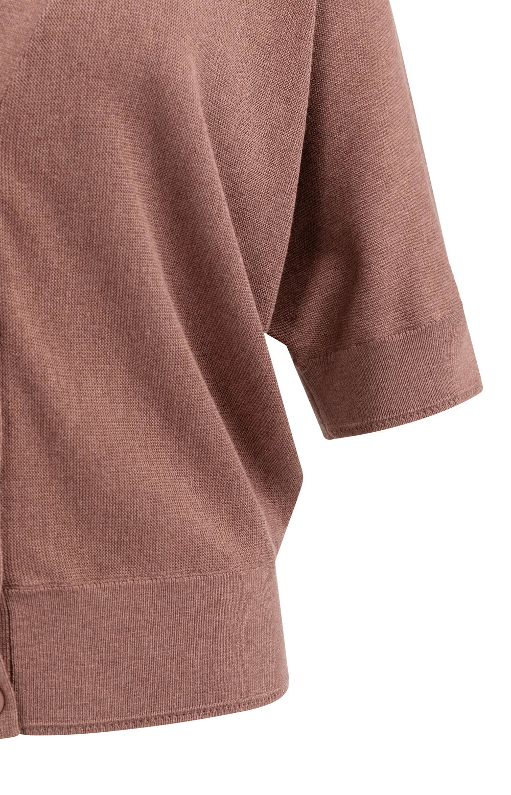 YAYA - Batwing Short Sleeve Cardigan in Burlwood Pink Melange