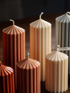 ZOET Studio - Large Ribbed Pillar Candle