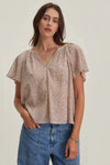 Velvet - Park - Printed Crinkle Gauze Top