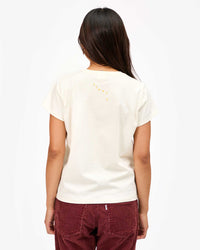 Clare V. - Classic Tee - Block Ciao in Marigold/Cream