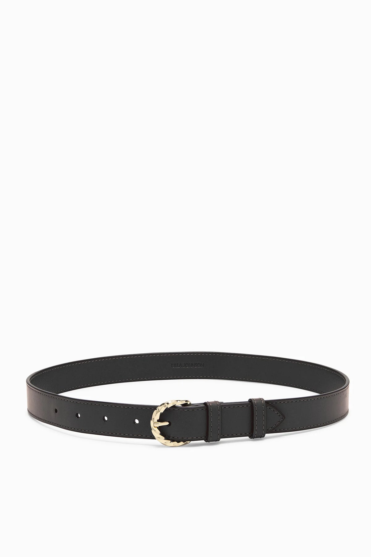 NEW ULLA JOHNSON gia twisted buckle belt in noir Ulla Johnson - Gia Twisted Buckle Belt – Bernstein & Gold main image 3
