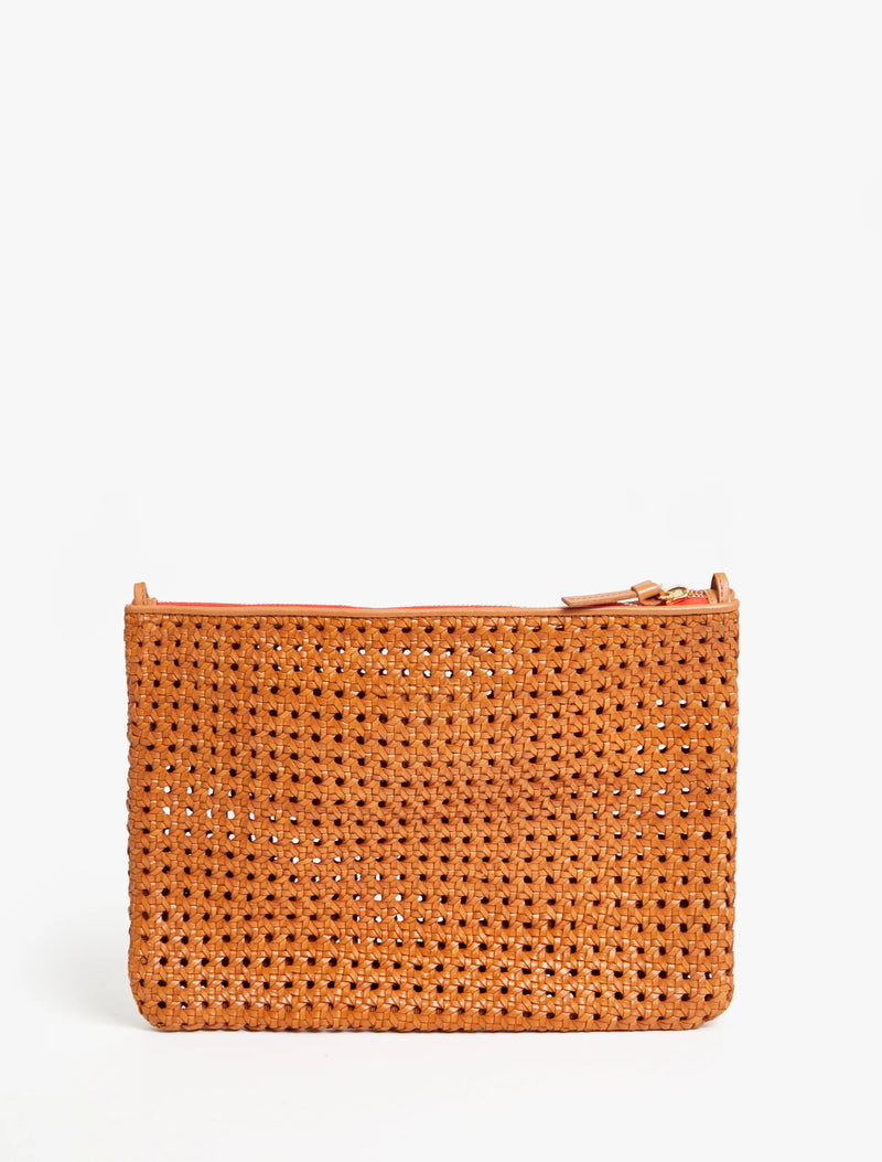Clare V. - Flat Clutch with Tabs in Rattan
