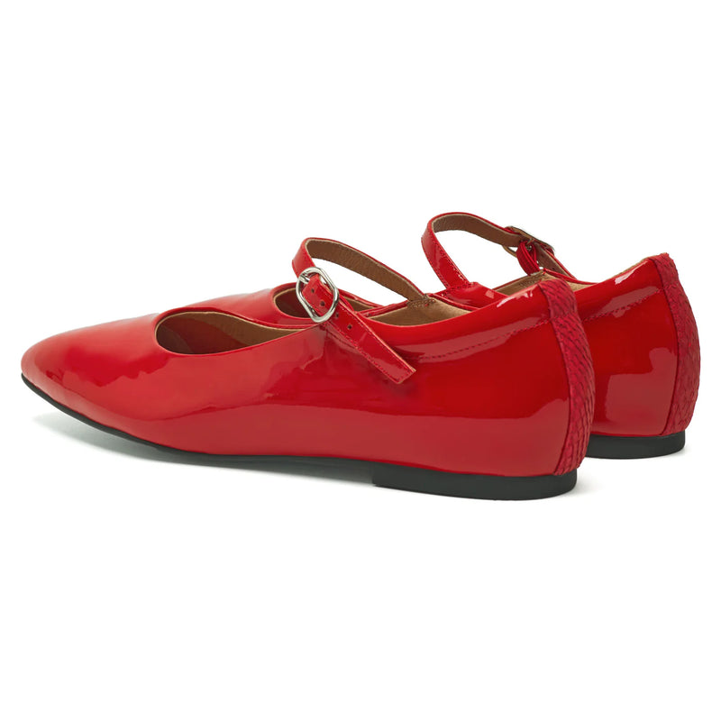 Woden/Shoe The Bear - Maya Patent in Fire Red