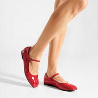 Woden/Shoe The Bear - Maya Patent in Fire Red