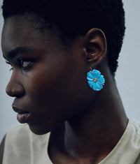 Lizzie Fortunato - New Bloom Earrings in Cerulean