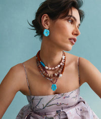 Lizzie Fortunato - New Bloom Earrings in Cerulean