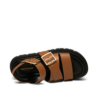 Shoe The Bear - Rebecca Buckle Leather Sandal in Cognac