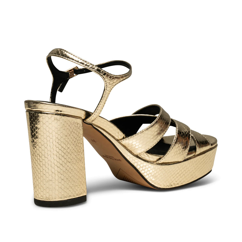 Shoe The Bear - Nova Strap Leather Heel in Gold