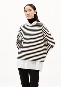 ArmedAngels - Frankaa Maarlen Stripe Sweat in Undyed-black