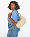Clare V. - Moyen Messenger in Woven Checker Cream