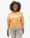 Clare V. - Le Drop Sweatshirt in Sand w/ Neon Yellow Ciao