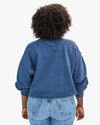 Clare V. - Oversized Grand Block Ciao Sweatshirt in Navy