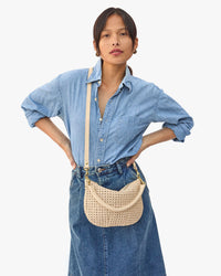 Clare V. - Petit Moyen in Cream Rattan