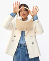 Clare V. - Petit Moyen in Cream Rattan