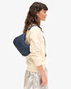 Clare V. - Petit Moyen Messenger in Bright Navy Puffy Woven