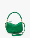 Clare V. - Petit Moyen Messenger in Woven Checker Grass