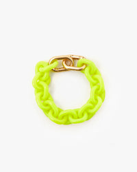 Clare V. - Resin Link Bracelet in Neon Yellow