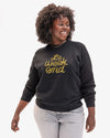 Clare V. - Embroidere Le Weekend Sweatshirt in Marigold/Black