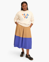Clare V. - Sweatshirt in Cream Deja Vu