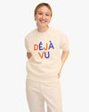 Clare V. - Sweatshirt in Cream Deja Vu