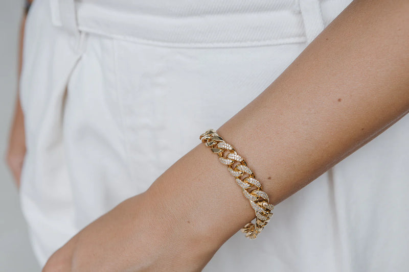 LimLim Accessories - Cuban Link Crystal Bracelet